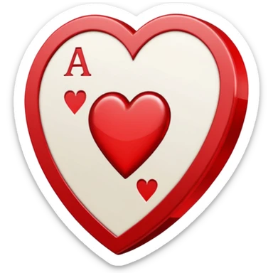 ace of heart poker card sticker