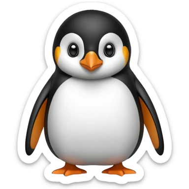side eyeing penguin sticker