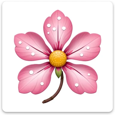 sakura flower with polka dot pattern sticker