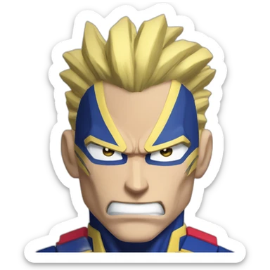 All might hero motivated sticker