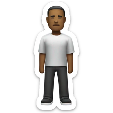 Blank Roblox character on a baseplate sticker