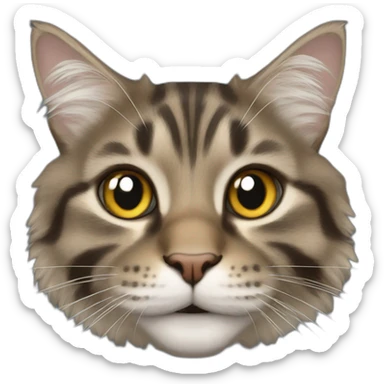 Maincoon Charlie smiling  sticker