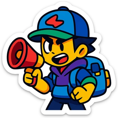 JAE Yong, Brawl Stars hero, stylized, fun, animated look sticker