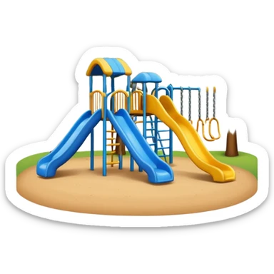 park with playground and children sticker