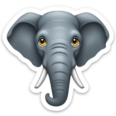 angry elephant face sticker