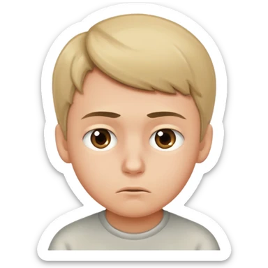 A boy cheating on his own sticker