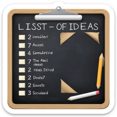 brain dump list in a chalk board sticker