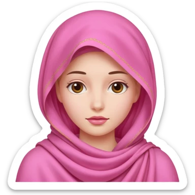 Kadın kapalı Pembe  sticker