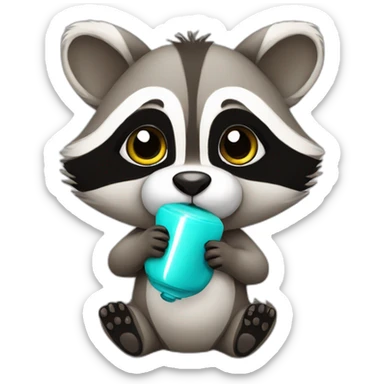 Baby Raccoon With Pacifier sticker