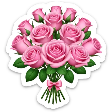 pink bouquet sticker