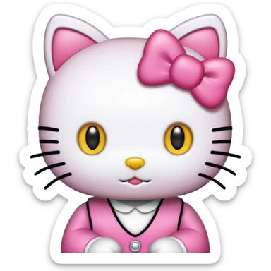 metallisorvi jossa on hello Kitty värit ja teema sticker