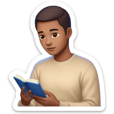 Window with person reading + blue light, Apartment Windows. sticker