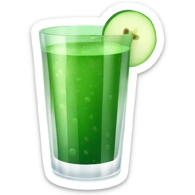 Green juice sticker