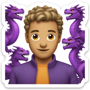 purple dragon teambuilding sticker