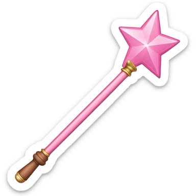 Pink magic wand sticker