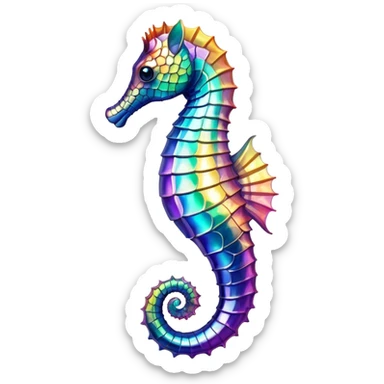 Sea horse sticker