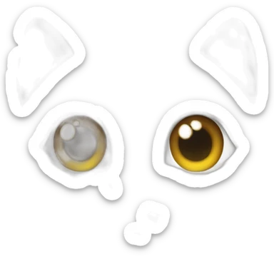 a cats butt with a winking eye in the middle sticker