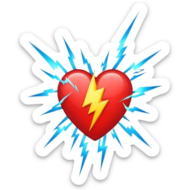 Un corazón con un Rayo  sticker