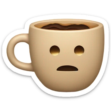 café en una taza beige  sticker