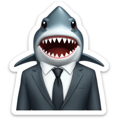 shark-business-suit-tie sticker