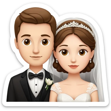 Bride and groom sticker