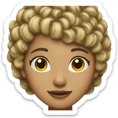 Female singer leopard short hairstyle sticker