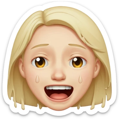 Laugh-crying but make it an existential crisis sticker