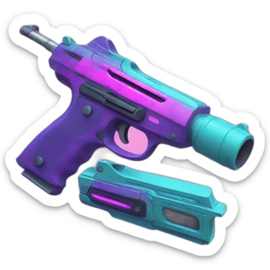 vaporwave gun sticker