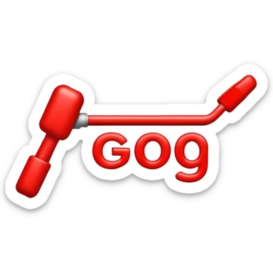 The words Let's go sticker