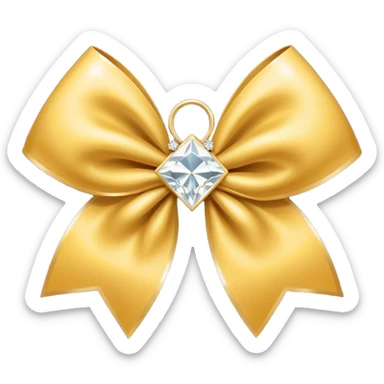 A diamonted cheer bow in gold just diamonte in middle tiny ones sticker