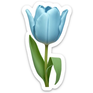 Pastel Blue single tulip sticker