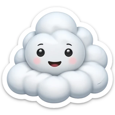 Marshmallow clouds sticker