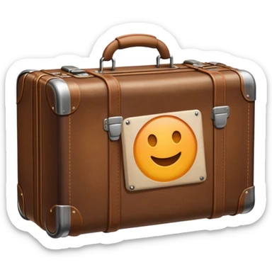 generate realistic suitcase sticker