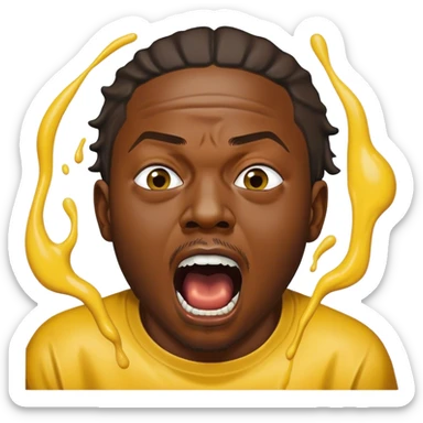 Kendrick Lamar yelling mustard  sticker