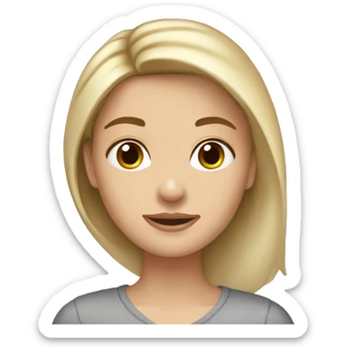 Brunette woman with blonde pieces ￼  sticker