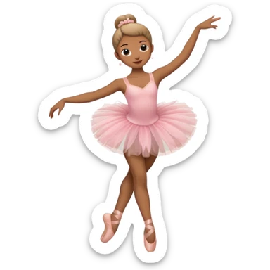 with a tutu attached and legs and point shoes sticker