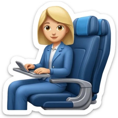 passanger in plane seat sticker