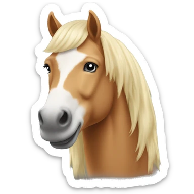 Haflinger kurze Mähne sticker