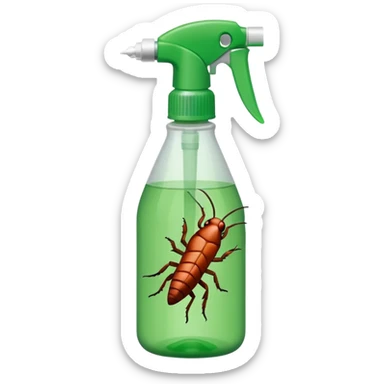 Roach spray sticker