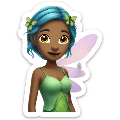 fairy with dragonfly wings sticker