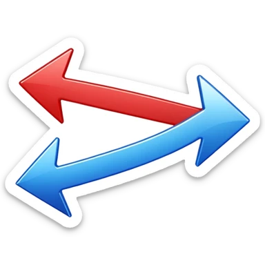 Make me an emoji to my school Holy cross davao college  representing this three colors ❤️💙🤍 make it like an double arrow down. sticker