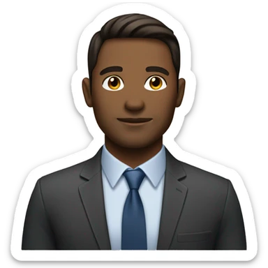 handsome man in finance brunette with 5 o clock shadow sticker