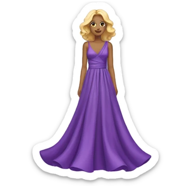 Long purple gown dress sticker