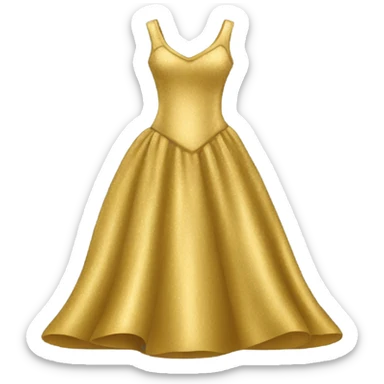gold dress  sticker