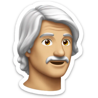 Dante Alighieri capelli marroni sticker