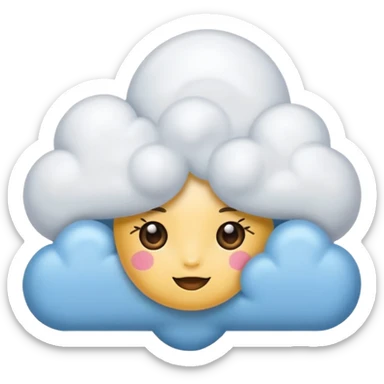 hazme una nube cute para mi tiendas de variedades femenina sticker