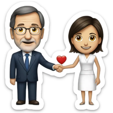 Isabel Diaz Ayuso meeting Mariano Rajoy sticker