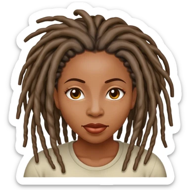 Black woman with locs delicious  sticker