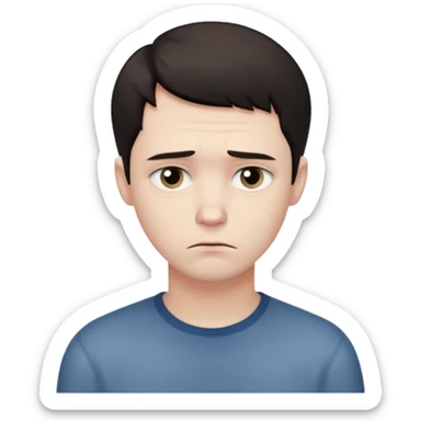 sad man light sticker