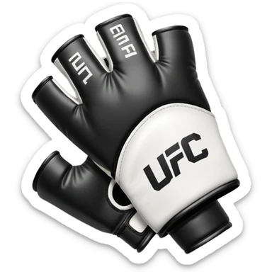Black and white UFC mma Glove sticker